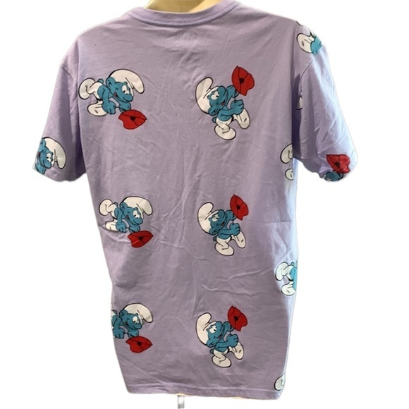 Ladies Lavender Smurf’s T Shirt Size Med - Picture 2 of 5